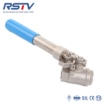 Stainless Steel Spring Return Handle Floating Ball Valve